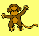 Dibujo Mono pintado por ANDREA