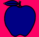 Dibujo manzana pintado por isabel