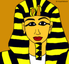 Dibujo Tutankamon pintado por le