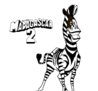 Dibujo Madagascar 2 Marty pintado por andreaysofia