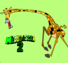 Dibujo Madagascar 2 Melman 2 pintado por CHIKI-2