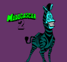 Dibujo Madagascar 2 Marty pintado por abigail