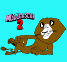 Dibujo Madagascar 2 Alex pintado por Nekane