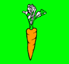Dibujo zanahoria pintado por kevin