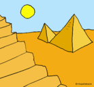 Dibujo Pirámides pintado por le