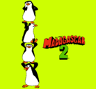 Dibujo Madagascar 2 Pingüinos pintado por jimena