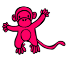 Dibujo Mono pintado por dafne