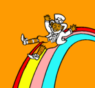 Dibujo Duende en el arco iris pintado por bernat