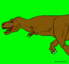 Dibujo Tiranosaurio rex pintado por emilio