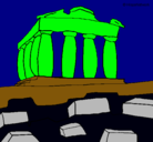 Dibujo Partenón pintado por JuanPabio