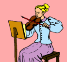 Dibujo Dama violinista pintado por sara