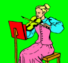Dibujo Dama violinista pintado por cacy