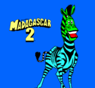 Dibujo Madagascar 2 Marty pintado por josfran