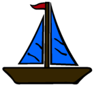 Dibujo Barco velero pintado por gorrito