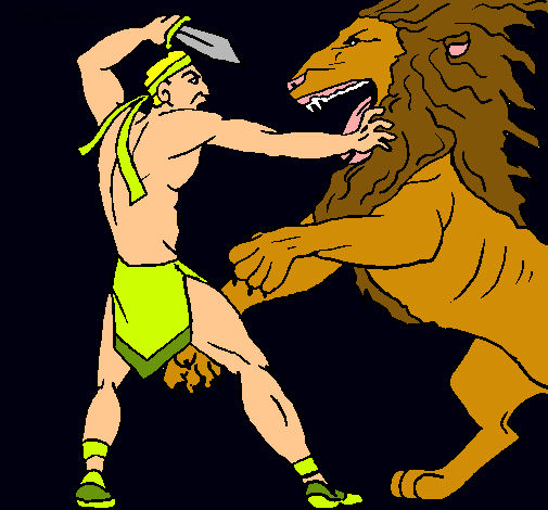 Gladiador contra león