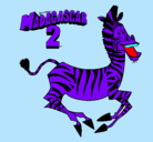 Dibujo Madagascar 2 Marty pintado por asdertfgw