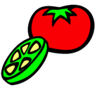 Dibujo Tomate pintado por mariadelmar