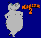 Dibujo Madagascar 2 Gloria pintado por nathally