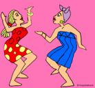 Dibujo Mujeres bailando pintado por johelischourio