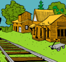 Dibujo Estación de tren pintado por mauricio007