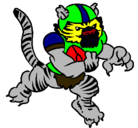 Dibujo Jugador tigre pintado por seba