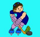 Dibujo Niño jugando a hockey pintado por federico