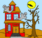 Dibujo Casa fantansma pintado por jasson