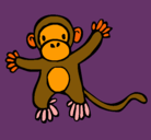 Dibujo Mono pintado por jharenlavado