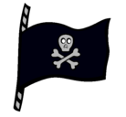Dibujo Bandera pirata pintado por mibandera