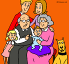 Dibujo Familia pintado por raquel