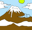 Dibujo Monte Fuji pintado por denise