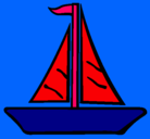 Dibujo Barco velero pintado por ana
