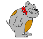 Dibujo Bulldog inglés pintado por estebanl