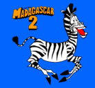 Dibujo Madagascar 2 Marty pintado por martin