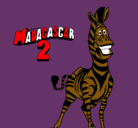 Dibujo Madagascar 2 Marty pintado por Hiram