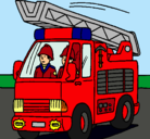 Dibujo Coche de Bomberos pintado por mariajose