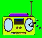 Dibujo Radio cassette 2 pintado por mariabelen