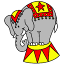 Dibujo Elefante actuando pintado por rosi123456789
