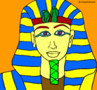 Dibujo Tutankamon pintado por annahanon