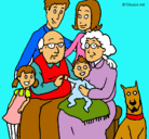 Dibujo Familia pintado por vica