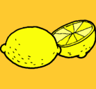 Dibujo limón pintado por Marineta