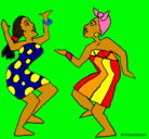 Dibujo Mujeres bailando pintado por vanesa