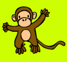 Dibujo Mono pintado por sofia