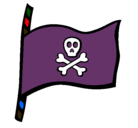 Dibujo Bandera pirata pintado por oscar