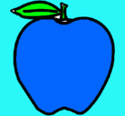 Dibujo manzana pintado por alex