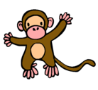 Dibujo Mono pintado por dajhanan