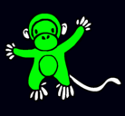 Dibujo Mono pintado por santi
