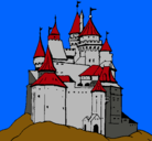 Dibujo Castillo medieval pintado por fer