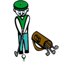 Dibujo Jugador de golf II pintado por folp