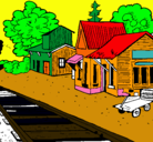 Dibujo Estación de tren pintado por jazmin